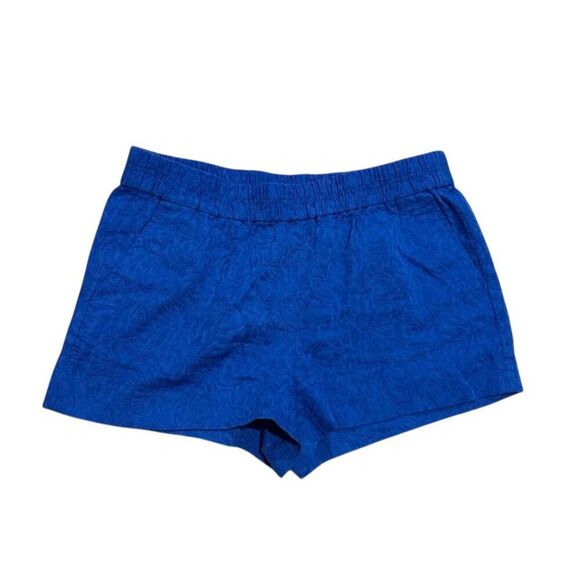 J. Crew Women's Size 10 Blue Floral Wrap Shorts Summer Casual - Picture 1 of 5